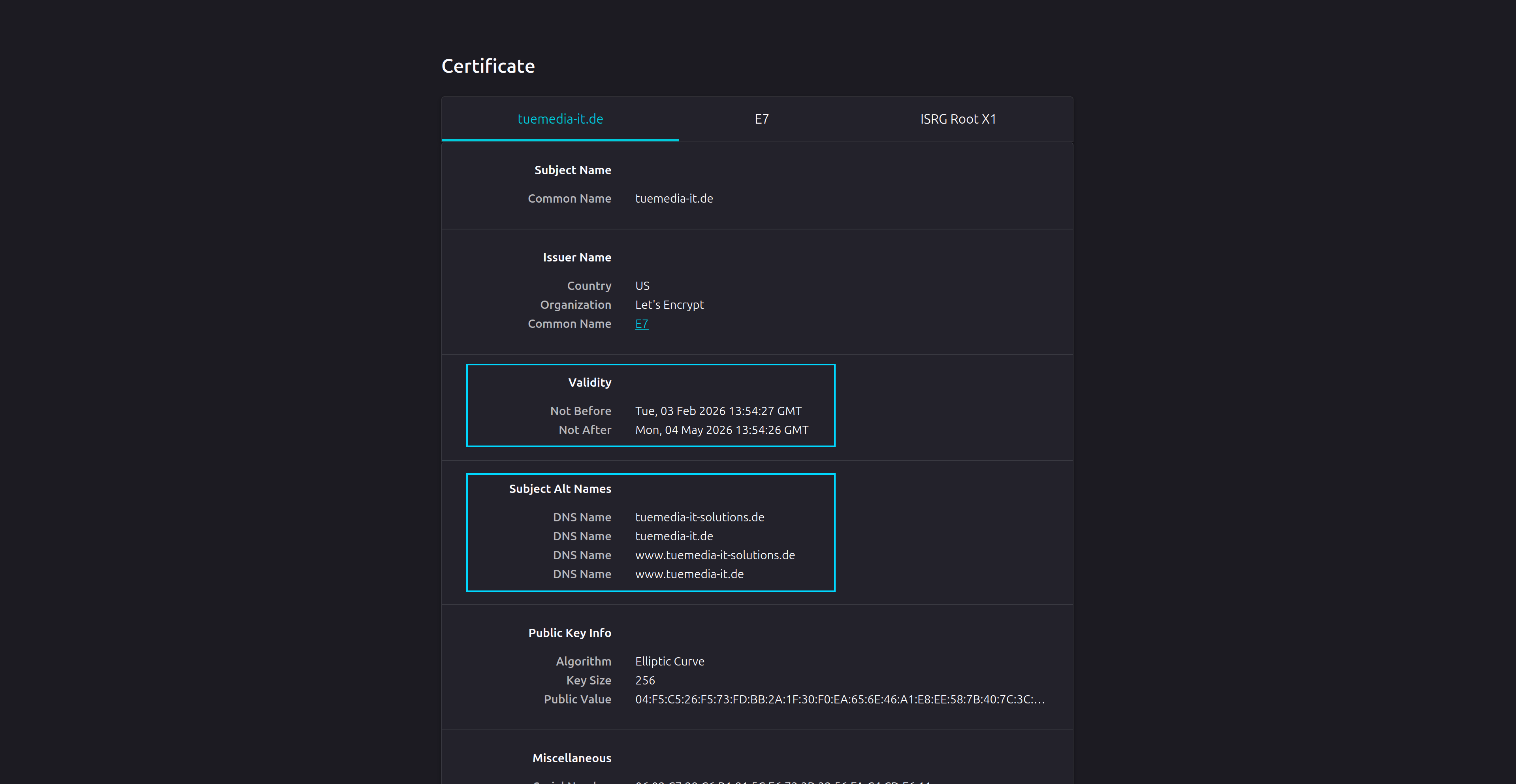 TLS/SSL-Zertifikat im Browser