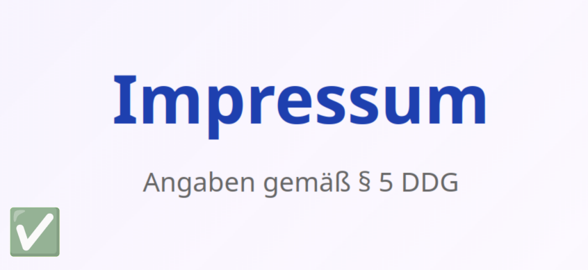 Impressum mit korrektem DDG-Verweis