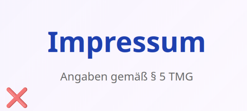 Impressum mit falschem TMG-Verweis